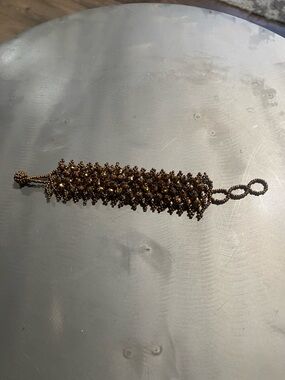 Handcrafted Brown Crystal Beaded Bracelet